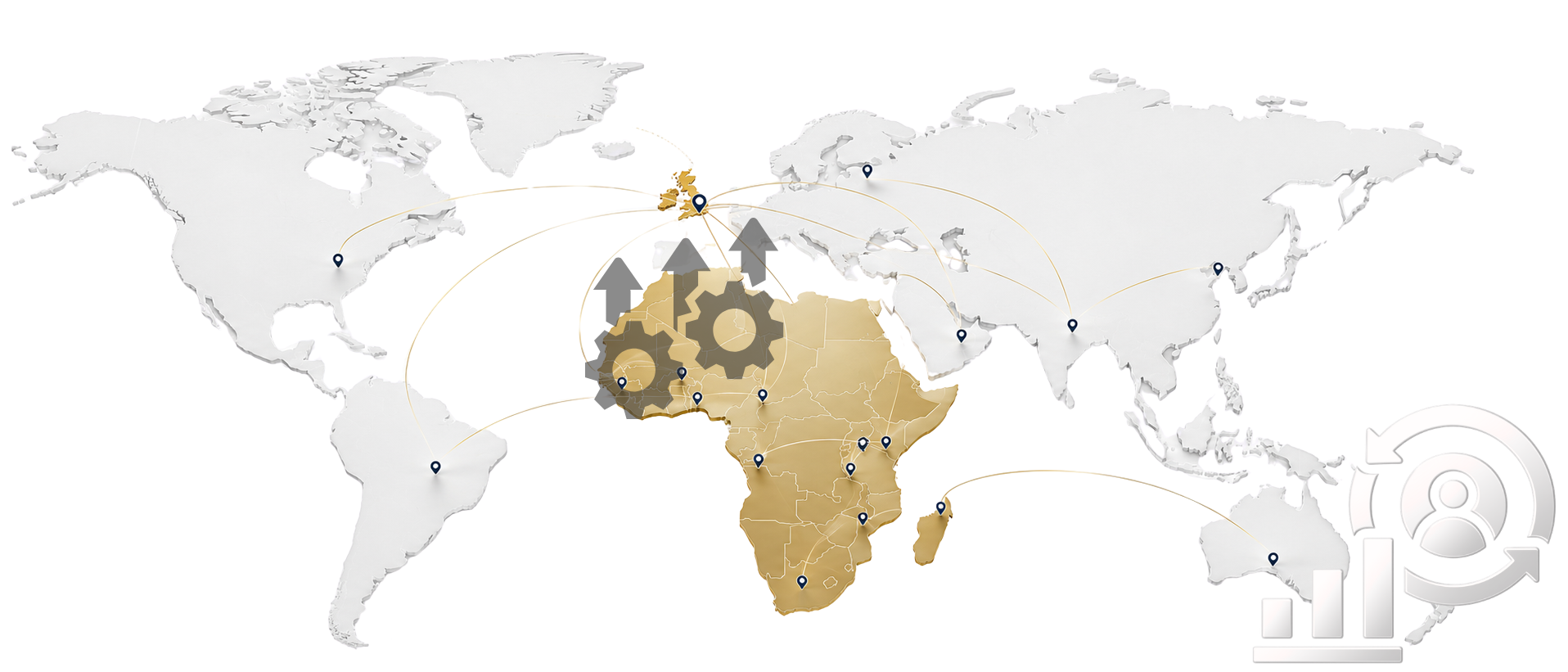 Global business growth network connecting the United Kingdom, Africa and worldwide markets